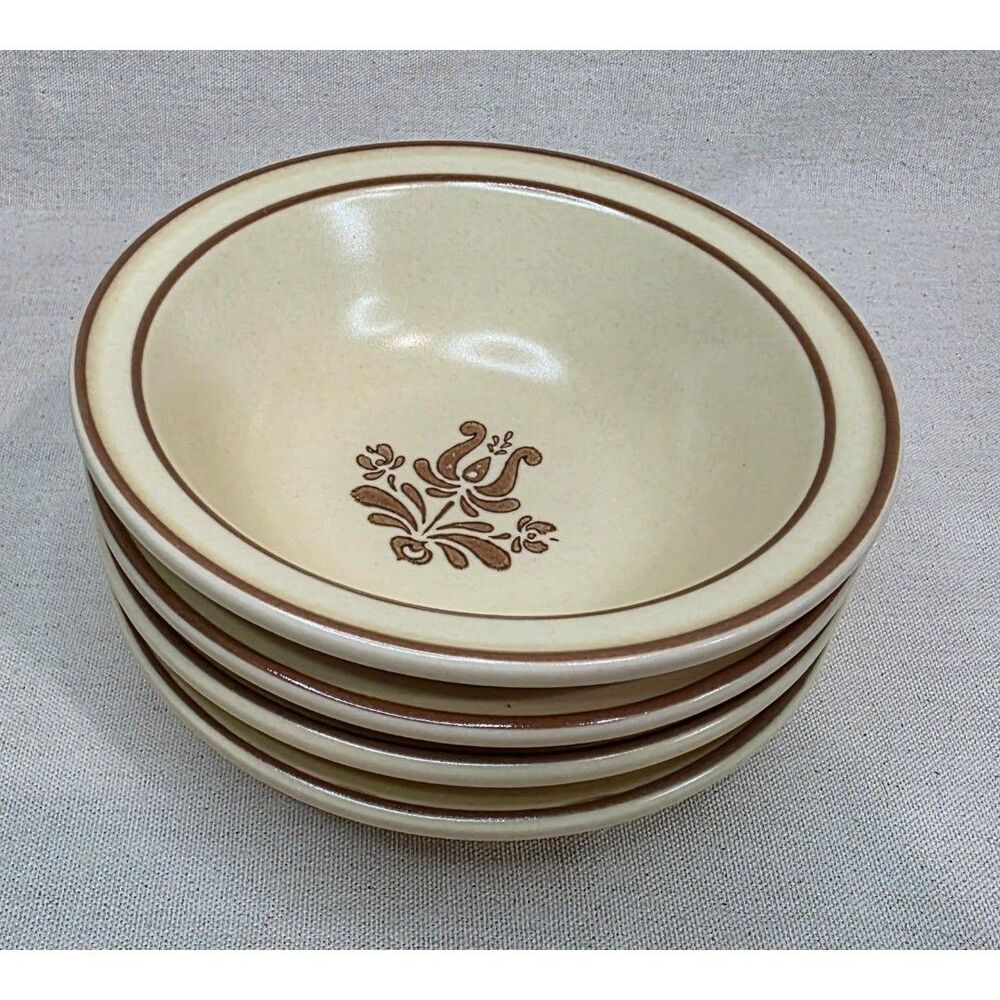 VTG Pfaltzgraff Village Cereal Bowls | Set of 5 | 1980s Mark | USA Stoneware - Picture 3 of 7